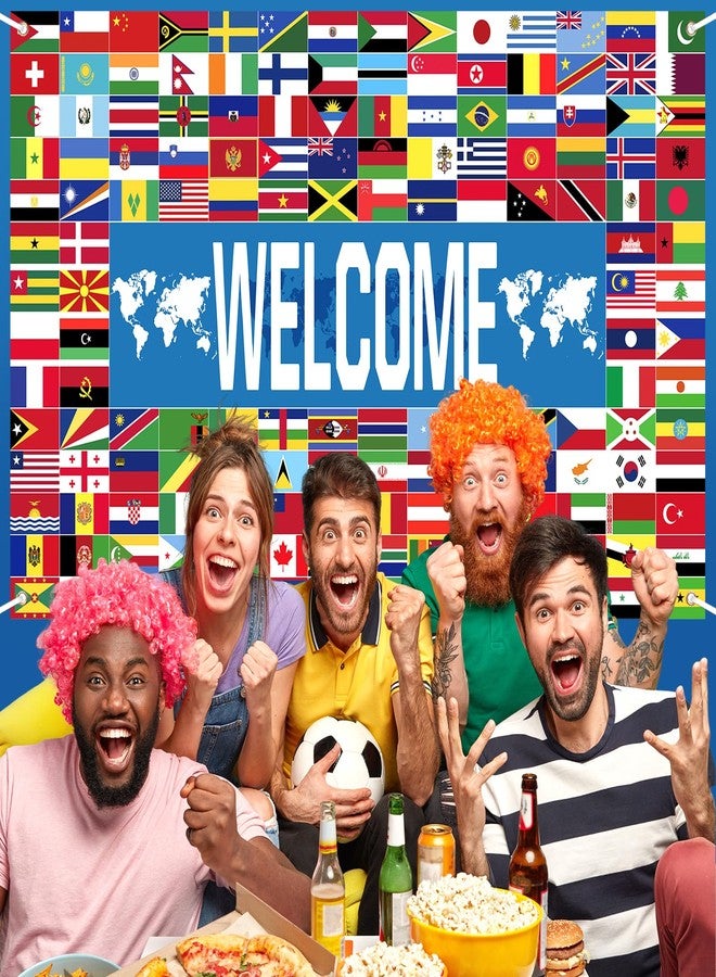 Yoirrat World Flag Banner International Flag Decorations International Welcome Banner Country Flags of The World Backdrop Decorations for School Classroom Office Sport Event Birthday Party Decor - Image 5